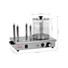 Aparat hot dog cu 4 țepușe, HD4, Bonner