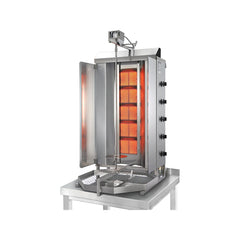 Aparat pentru shaorma pe gaz, 5 arzătoare infraroșu Potis GD5