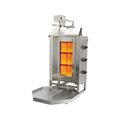 Aparat pentru shaorma pe gaz, motor superior, 3 arzătoare infraroșu, GD3.8T