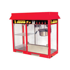 8oz popcorn machine with heated display case