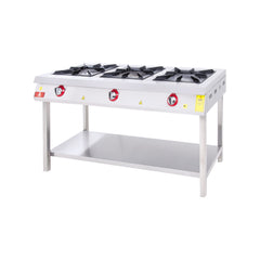 Aragaz pe suport, GPL sau gaz, cu grătar 40×40 cm, 3 arzătoare, DRNKF-1560