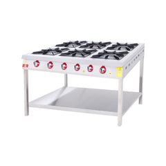 Aragaz pe suport, GPL sau gaz, cu grătar 40x40cm, 6 arzătoare 150x104cm, DRNKF-1510