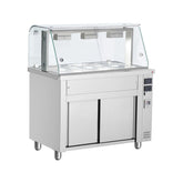 Bain Marie cu dulap încălzit și vitrină, 3 GN1/1, Inomak