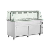 Bain Marie cu dulap încălzit și vitrină, 5 GN1/1, Inomak
