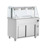 Bain Marie cu dulap neutru și vitrină, 3 GN1/1, Inomak