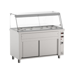 Bain Marie cu dulap încălzit și vitrină, 5 GN1/1, Inomak