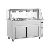 Bain Marie cu dulap neutru și vitrină, 4 GN1/1, Inomak