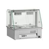 Bain Marie cu vitrină, de banc, 2 GN1/1, Inomak