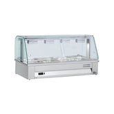 Bain Marie cu vitrină, de banc, 4 GN1/1, Inomak