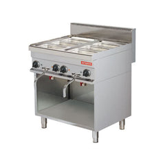 Modulares elektrisches Bain-Marie, 21+21 Liter, auf offenem Gestell, Linie 700, Arisco