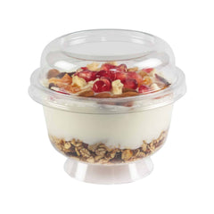 Round plastic dessert cup