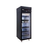 Dulap refrigerare inox 1 ușă din sticlă, finisaj negru, CAPB172/GL, Inomak