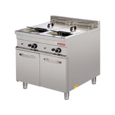 Friteuză electrică, 24+24 litri, pe suport cu uși, Linia 900, Arisco