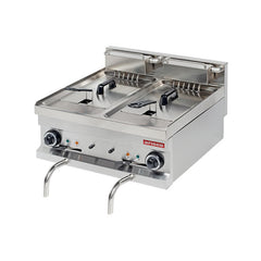 Elektrische Fritteuse, 8+8 Liter, Tischgerät, Serie 600, Arisco