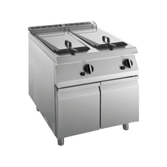 Gasfritteuse, 15+15 Liter, auf geschlossenem Ständer, Linie 700, Silko