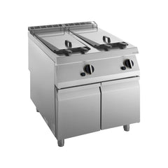 Gas fryer, 23+23 liters, on closed stand, Line 900, Silko