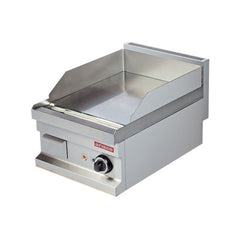 Electric fry-top 400mm, smooth stainless steel plate, benchtop, Line 600, Arisco