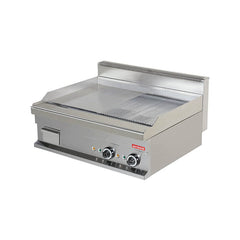 Electric fry-top 800mm, chrome-mixed plate, benchtop, Line 700, Arisco