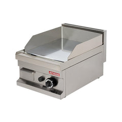 Gas fry-top 400mm, smooth stainless steel plate, benchtop, Line 600, Arisco