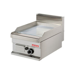 Gas fry-top 400mm, smooth chrome plate, benchtop, Line 700, Arisco