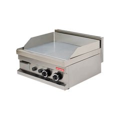 Gas fry-top 600mm, stainless steel-mixed plate, benchtop, Line 600, Arisco
