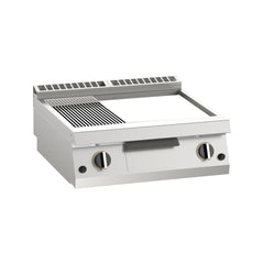 Fry-top pe gaz mare, platou mixt cromat, de banc, Linia 900, Silko