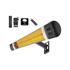 Încălzitor terasă cu infraroșu, negru, cu wi-fi și telecomandă, seria Smart-WL