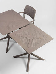 Masă cu blat 70x70 cm, tortora Clip 70