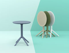 Masă cu blat rabatabil Ø60 cm, olive Sky