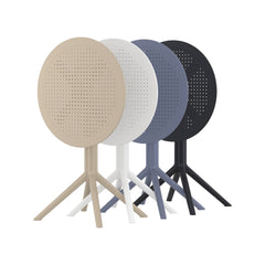 Masă cu blat rabatabil Ø60 cm, bej Sky