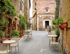 Masă cu blat rabatabil Ø60 cm, bej Sky