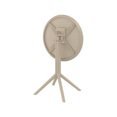 Masă cu blat rabatabil Ø60 cm, bej Sky