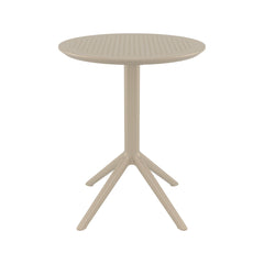 Masă cu blat rabatabil Ø60 cm, bej Sky