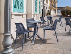 Masă cu blat rabatabil Ø60 cm, gri Sky