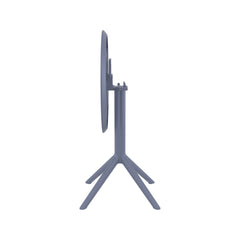 Masă cu blat rabatabil Ø60 cm, gri Sky