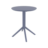 Masă cu blat rabatabil Ø60 cm, gri Sky