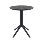 Masă cu blat rabatabil Ø60 cm, negru Sky