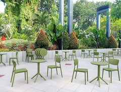 Masă cu blat rabatabil Ø60 cm, olive Sky