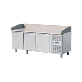 Masă frigorifică pizza, inox, 3 uși și blat granit, GMPZ3600TN, Bonner