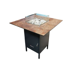 Masă pătrata pentru terasă, cu încălzire, 120x120x79cm, Slava, Engasco