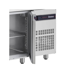 Cold table with 2 glass doors, side unit, stainless steel finish, Line 700, Inomak