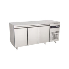 3-door refrigerated counter, side unit, stainless steel finish, Line 700, Inomak