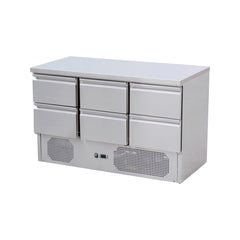 Cold table with 6 drawers and lower unit, GMS903-6D, Bonner