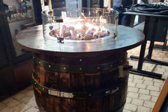 Masă rotunda pentru terasă, cu încălzire, 100x100x79cm, Boutique, Engasco