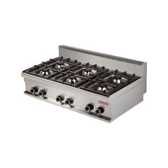 Mașină de gătit, GPL sau gaz, de banc, 6 arzătoare, Linia 700, Arisco