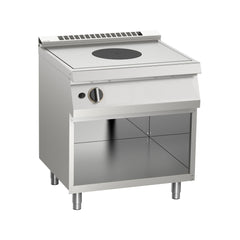 Gas cooker with large radiant plate and open support, Line 900, Silko