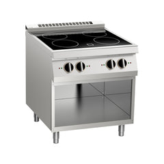 Mașină de gătit electrică cu 4 plite vitro ceramice, pe suport deschis, Linia 700, Silko