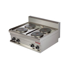 Electric benchtop cooker, 4 round hobs, Line 700, Arisco