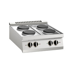 Electric benchtop cooker, 4 round burners, Line 700, Silko