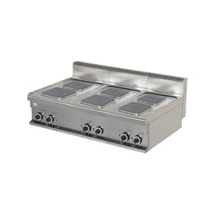 Elektrischer Tischherd, 6 quadratische Kochfelder, Serie 700, Arisco